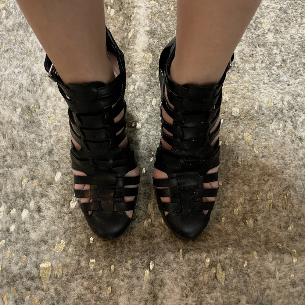 Dolce Vita Black Caged Sandals